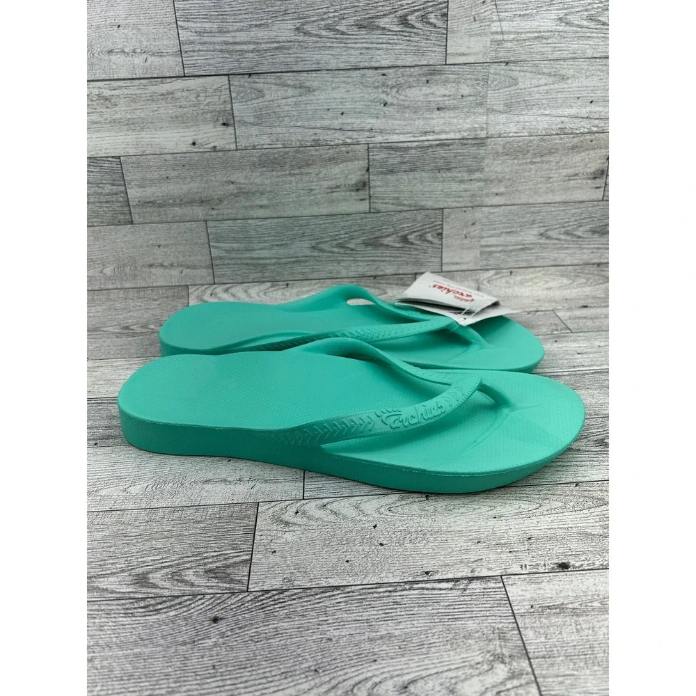 Archies Arch Support Flip Flops Mint Green Men 10 Women 11 Orthotic‎ Sandals NEW